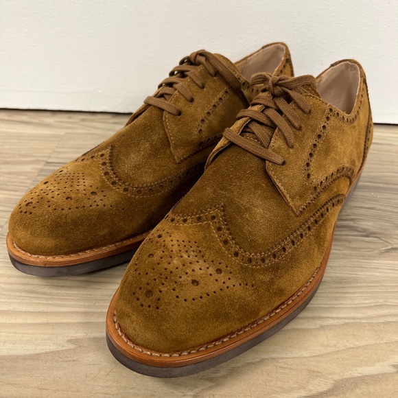 Polo Ralph Lauren Other - Polo Ralph Lauren Rhett Wingtip Suede Leather Dress Shoes Men’s Size 8.5 D NWOB